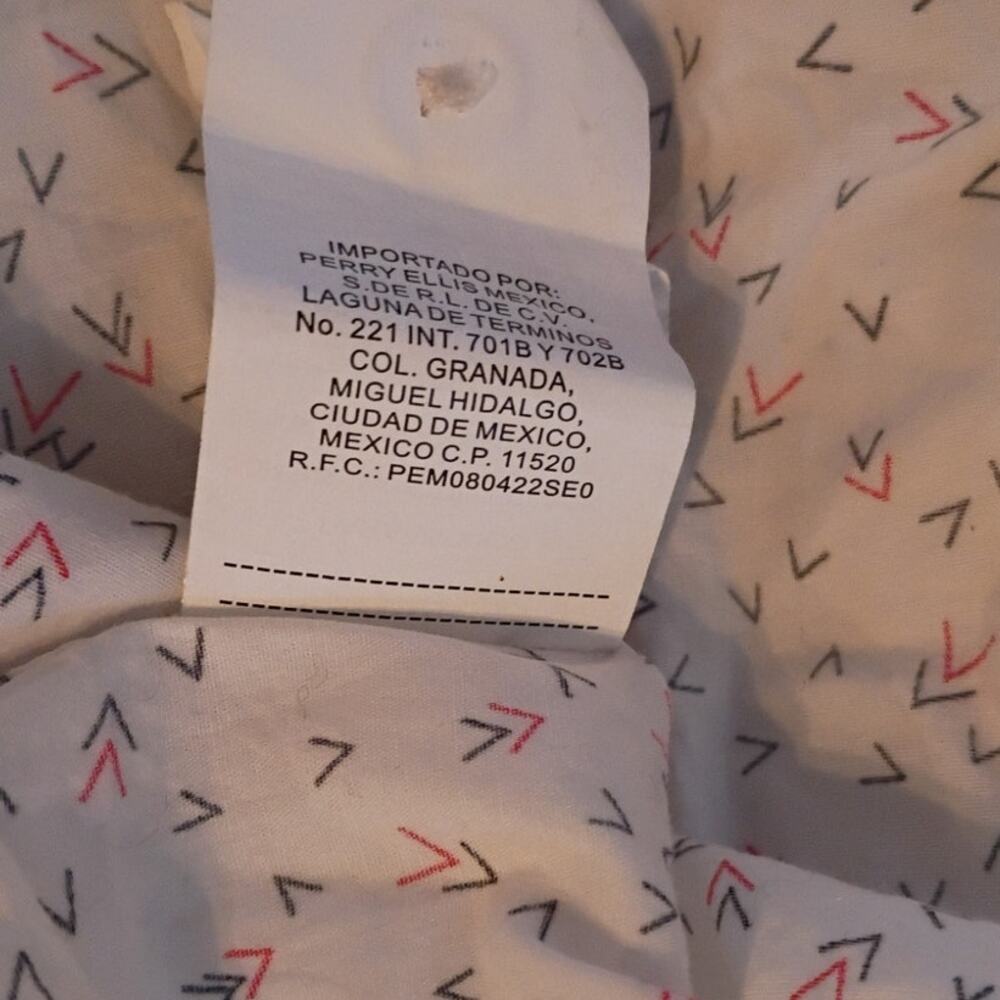 Perry Ellis Stretch Micro Print Button Shirt 4x M… - image 8